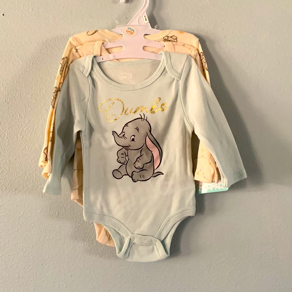 Baby Girls Dumbo Onesies
